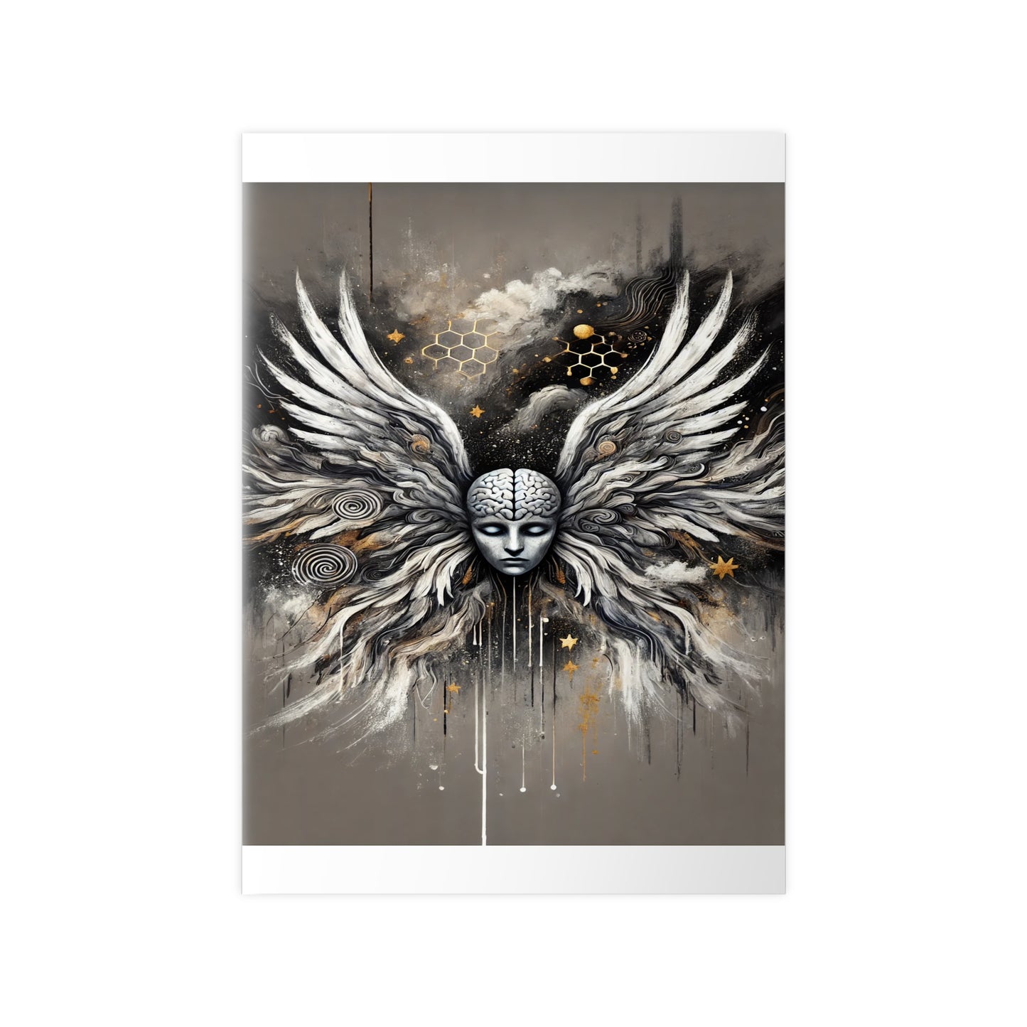 Poster Print - Mental Health, Anxiety, Angel Wings, Fresh Start, Help is There