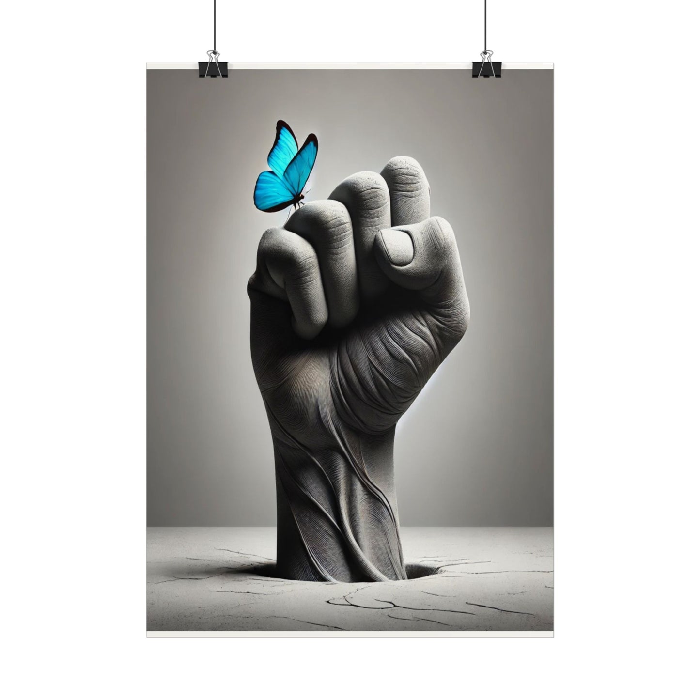 Mystical Posters - Delicate Butterfly Whispering Strength and Hope Quote